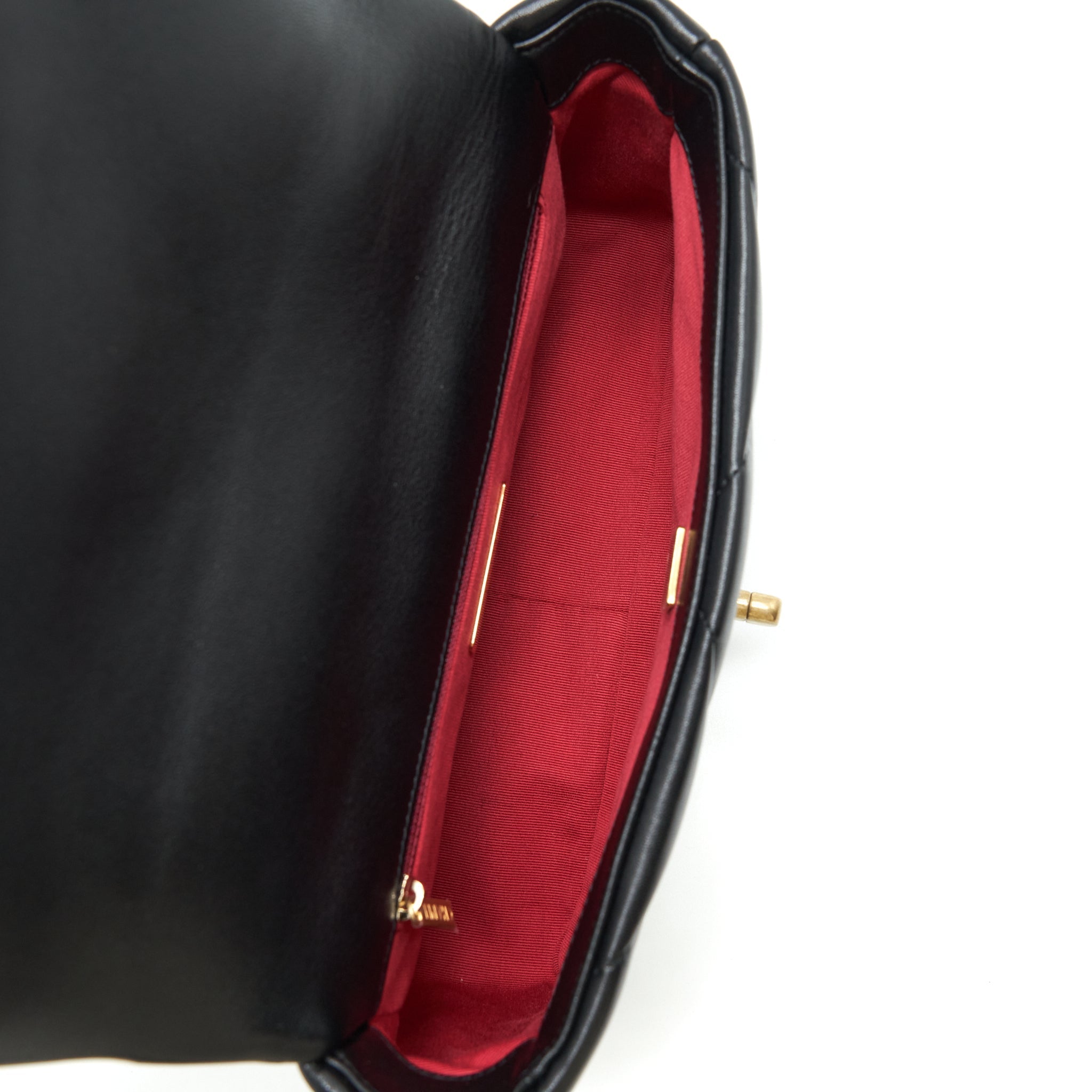 Chanel Small 19 Bag Lambskin Black With Multicolour Hardware