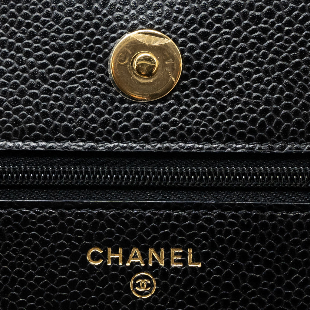 Chanel Classic Wallet On Chain Caviar Black