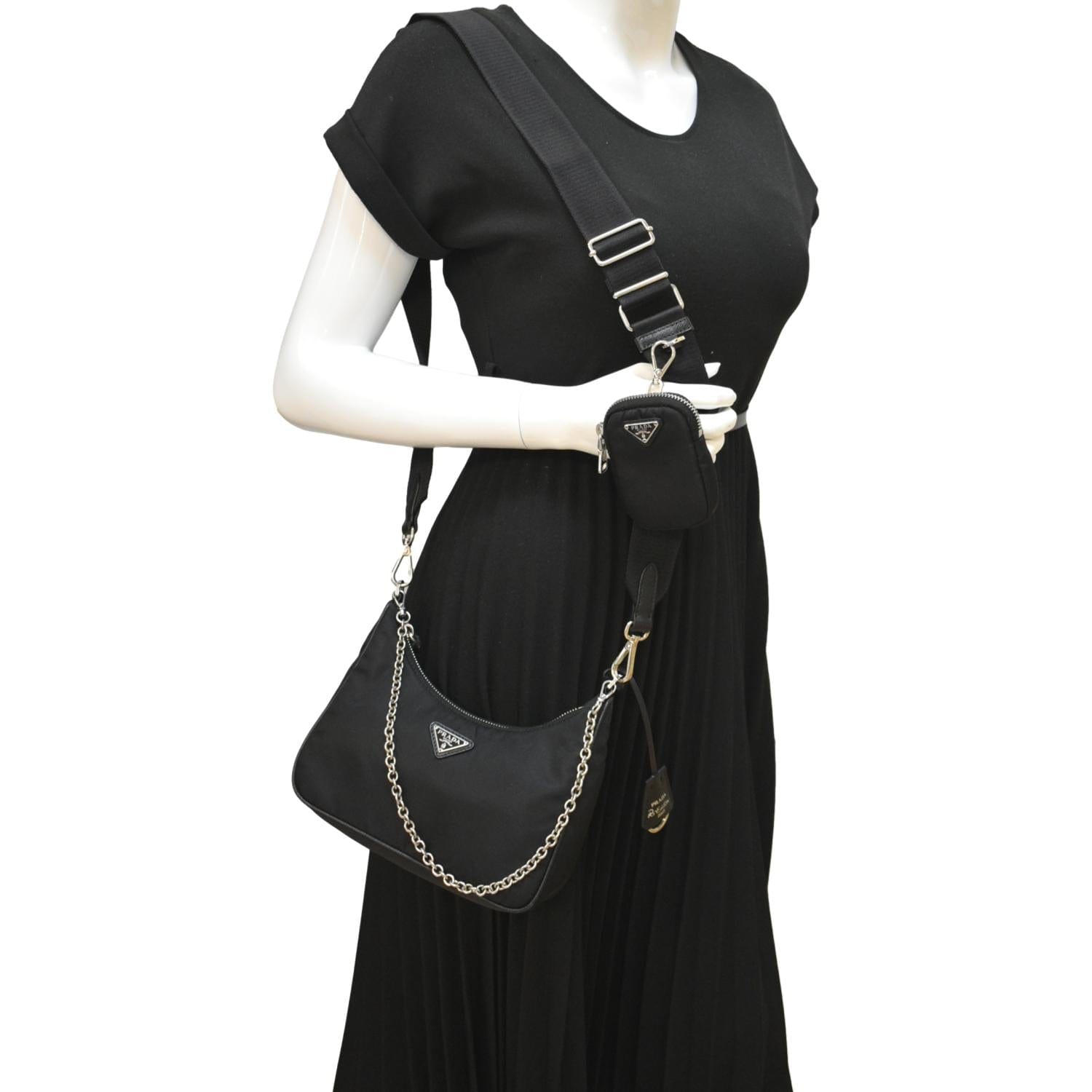 PRADA Re-Edition 2005 Re-Nylon Shoulder Bag Black