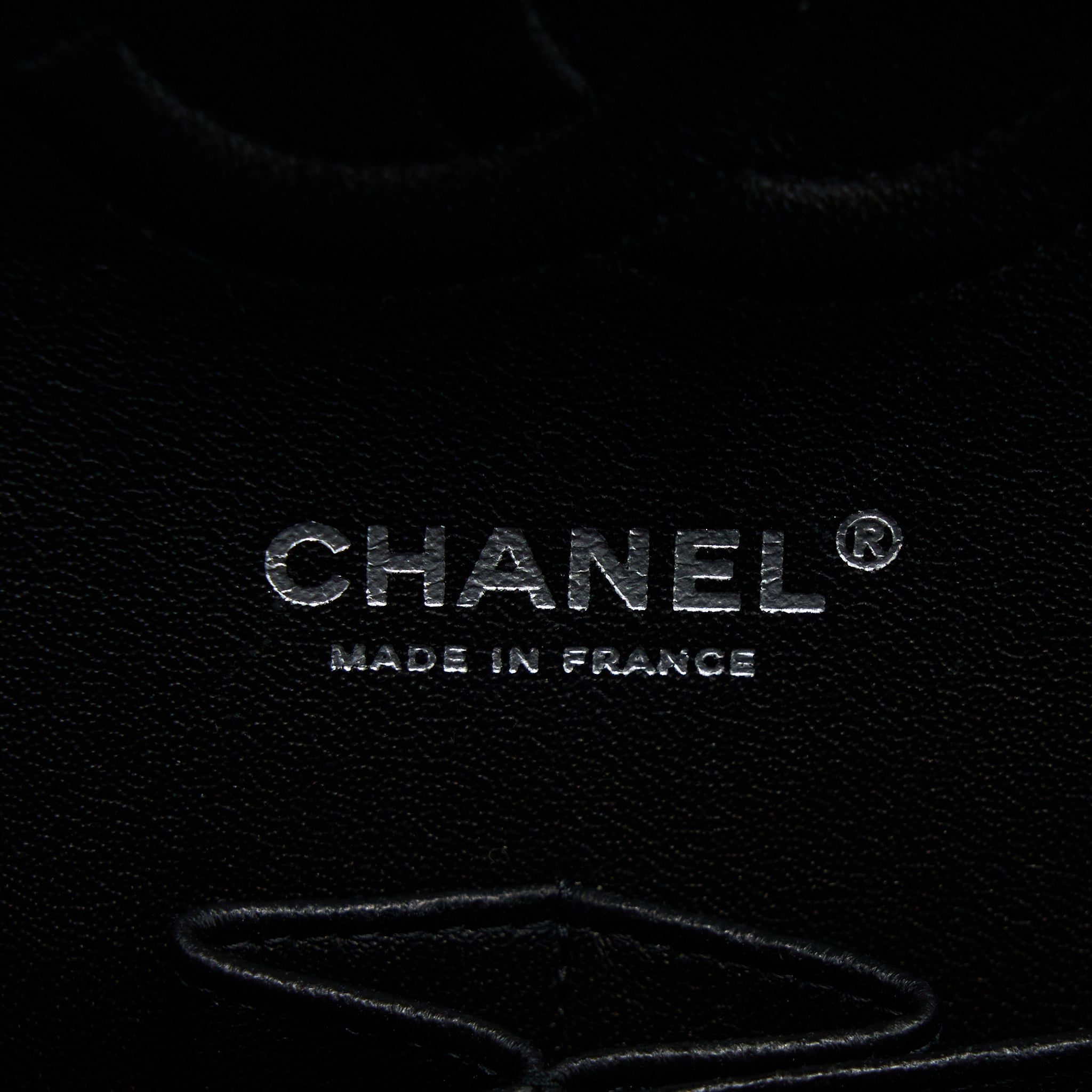 Chanel Medium Classic Double Flap Bag Chevron Caviar Black
