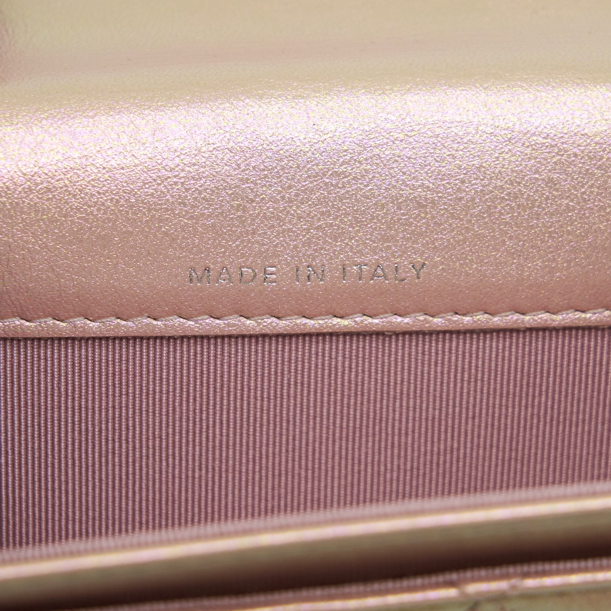 Chanel 21k Iridescent Pink Flap Card Holder
