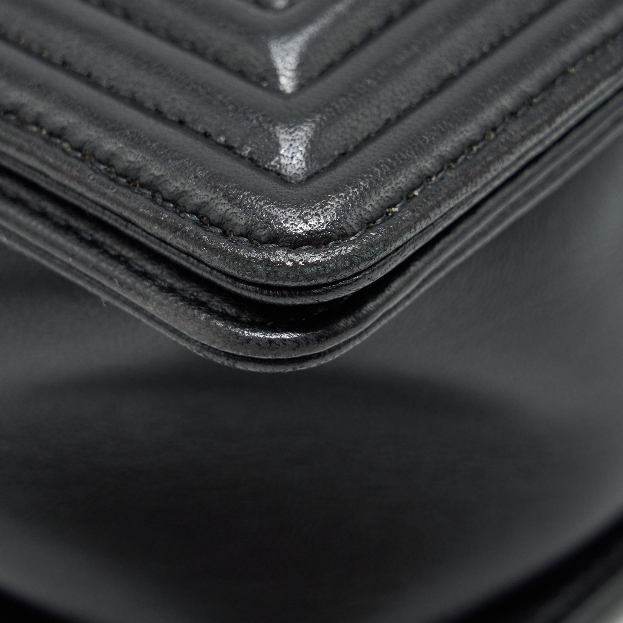 Chanel Boy Bag New Medium (28cm) Lambskin Black Ruthenium