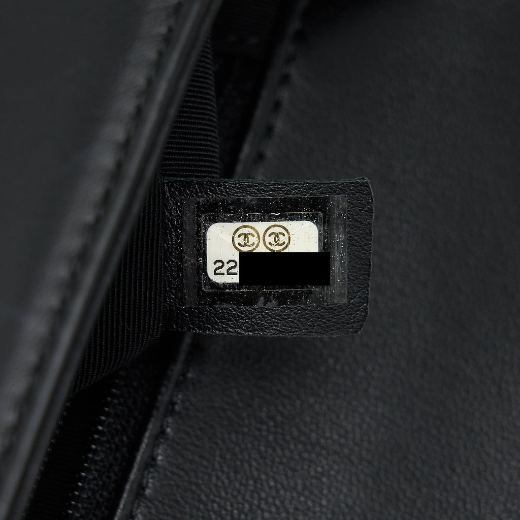 Chanel Boy Bag New Medium (28cm) Lambskin Black Ruthenium