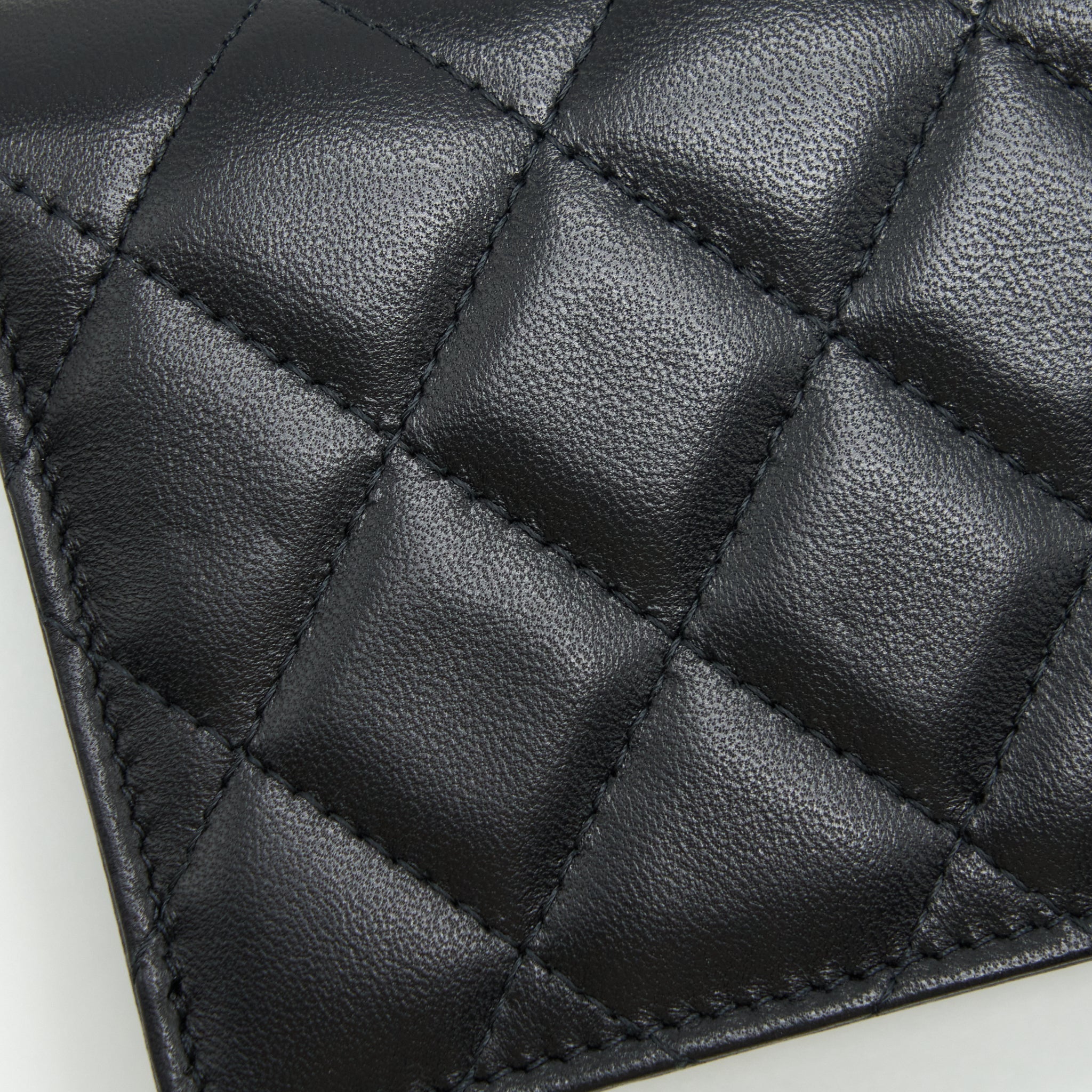 Chanel Mini Flap Bag With Camellia Chain Lambskin Black L