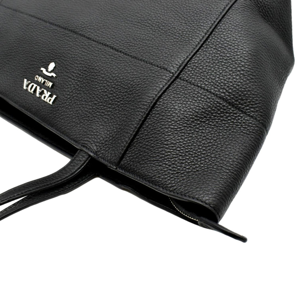 PRADA Leather Tote Bag Black