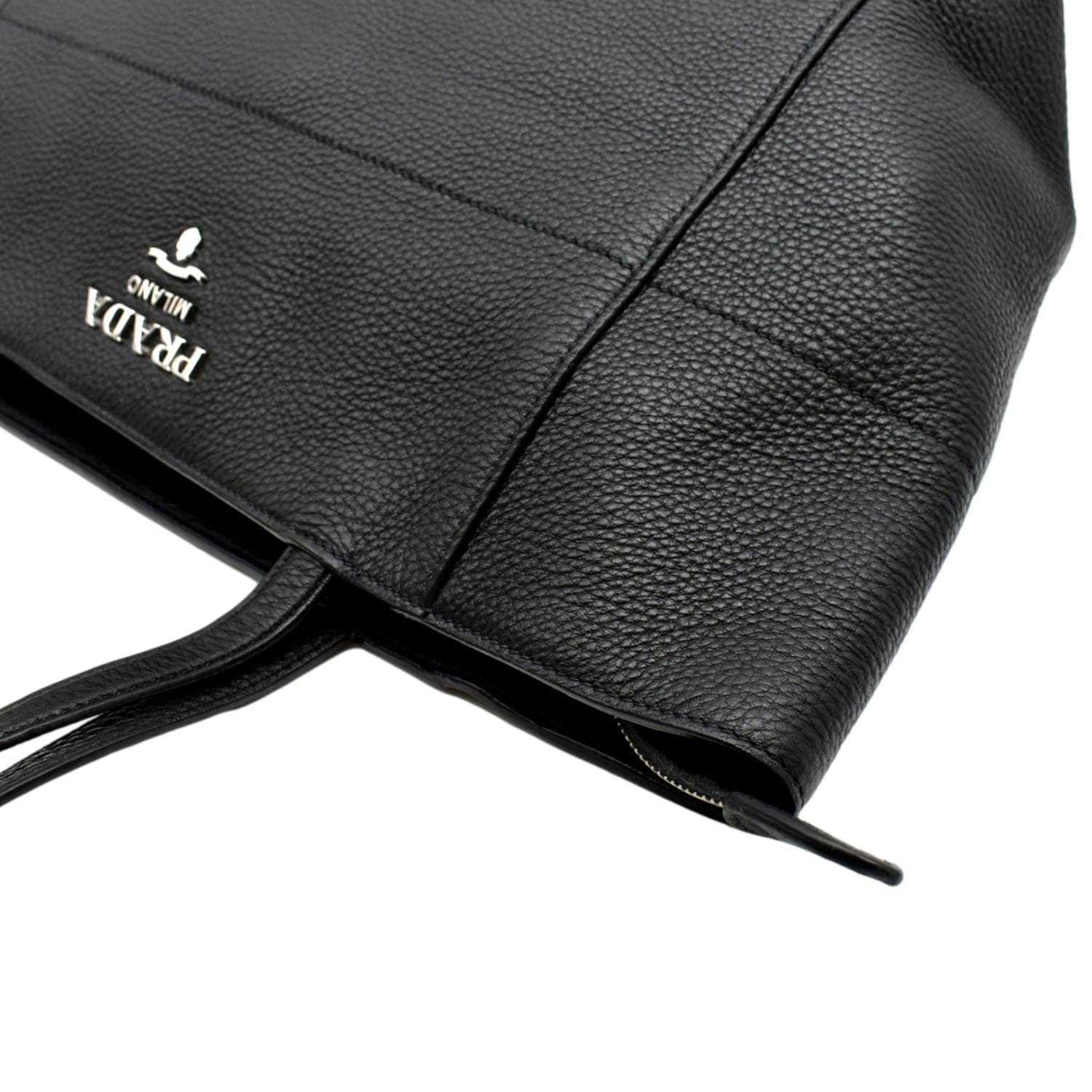 PRADA Leather Tote Bag Black