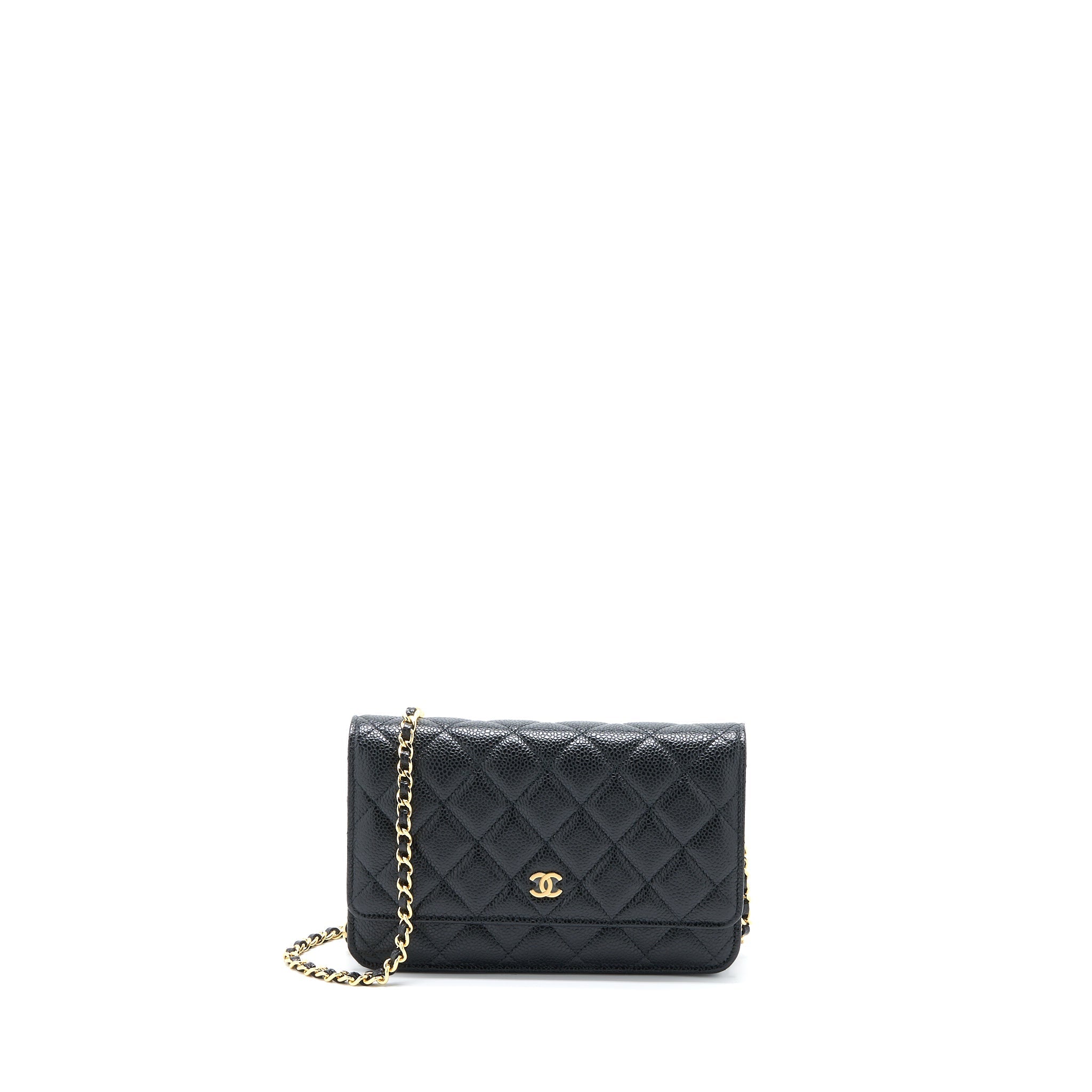 Chanel Classic Wallet On Chain Caviar Black  (Microchip)