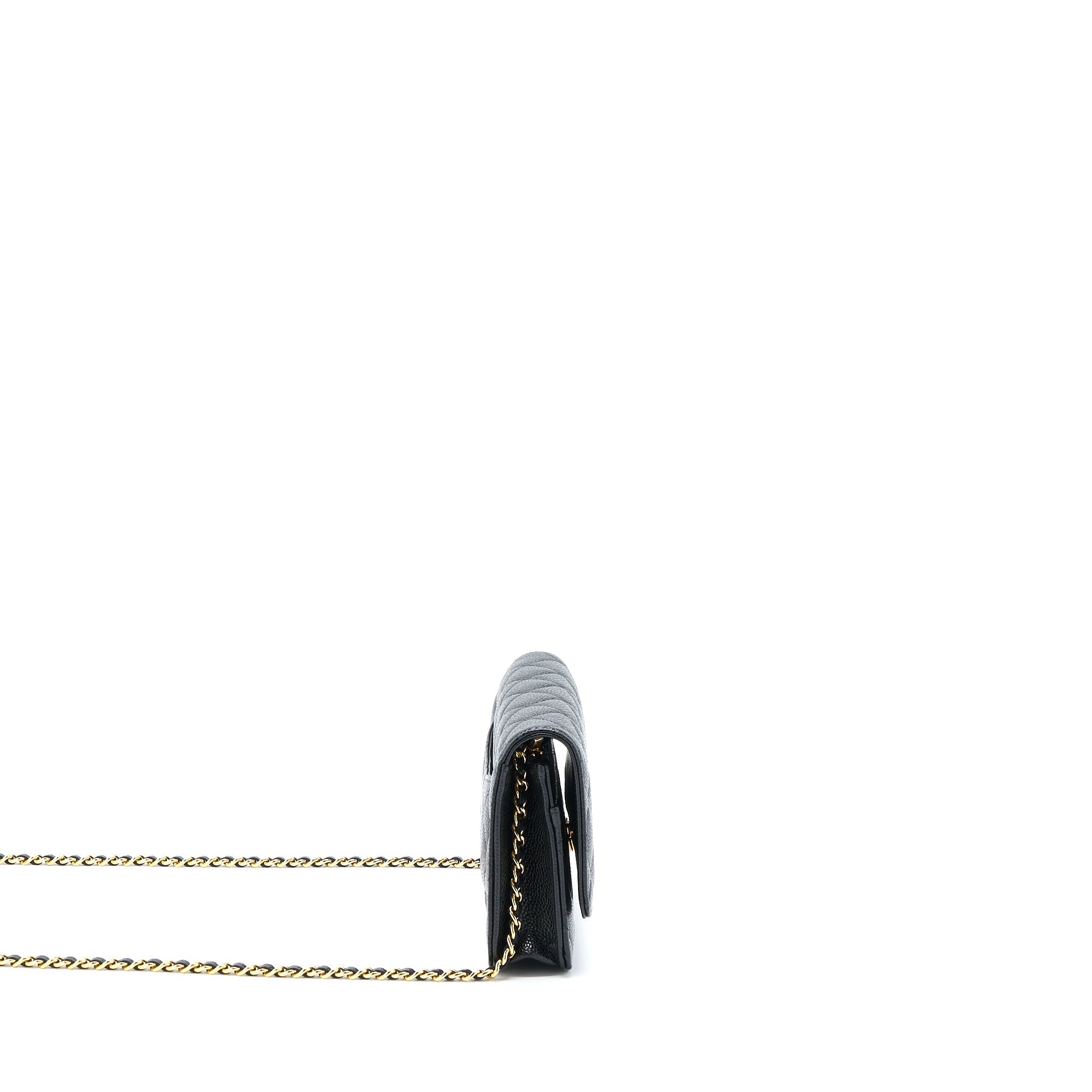 Chanel Classic Wallet On Chain Caviar Black  (Microchip)