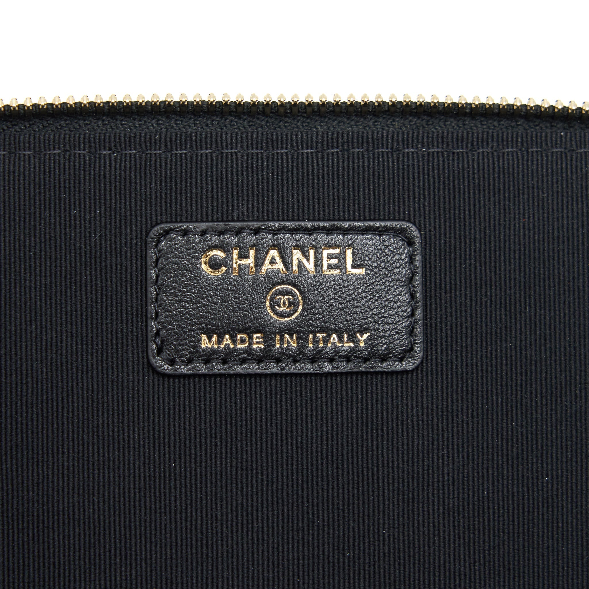 Chanel Top Handle Long Vanity with Chain lambskin black L