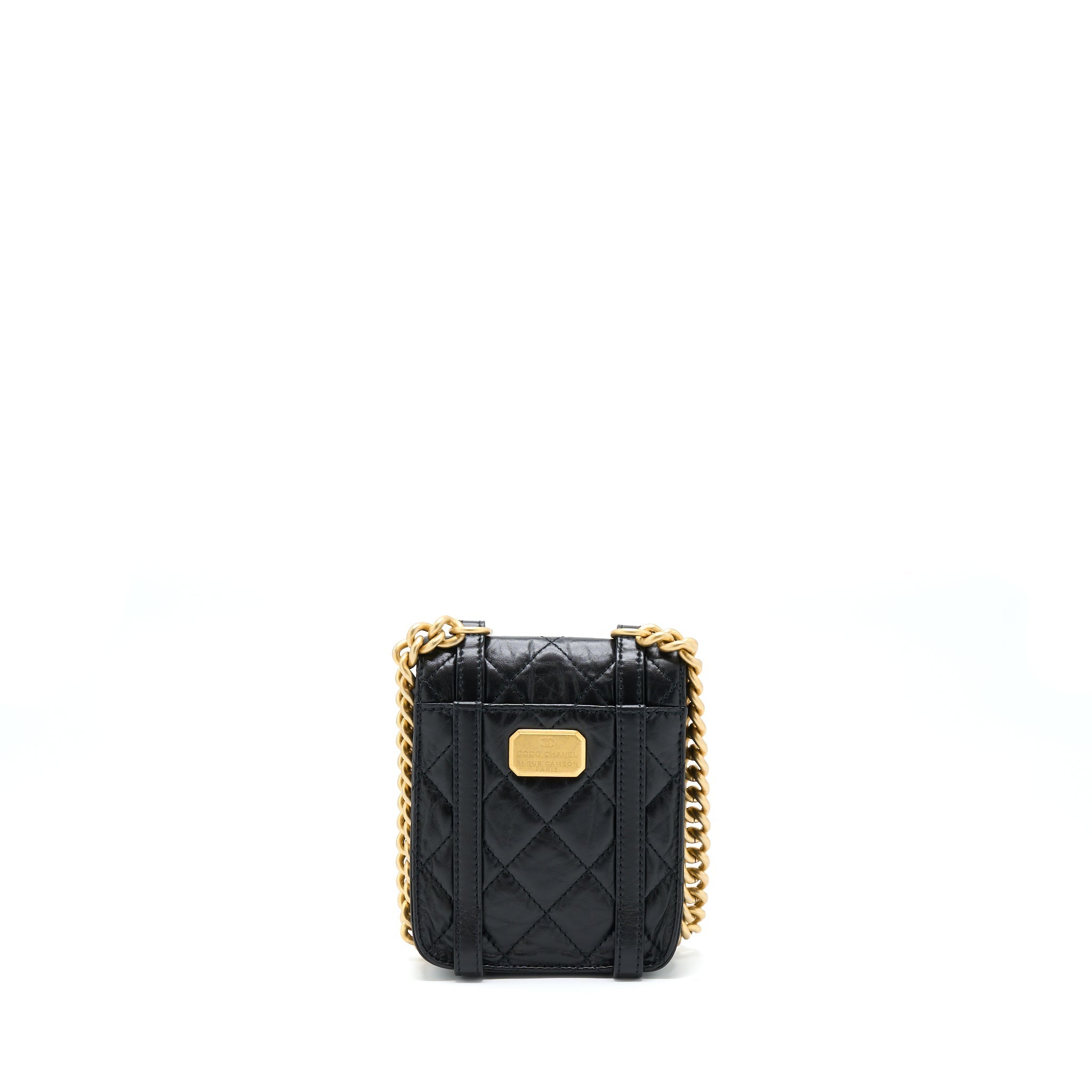 Chanel Seasonal Messenger Mini Flap Bag Aged Calfskin