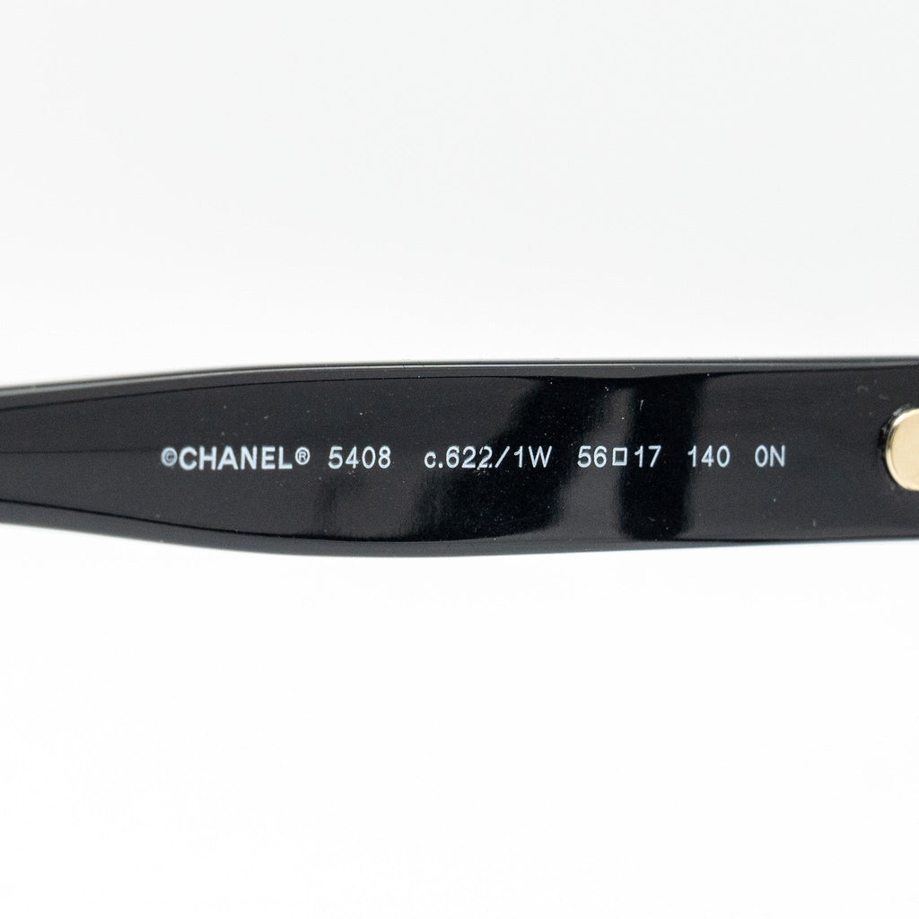 Chanel Square Glasses Frame With Chanel Letter Black