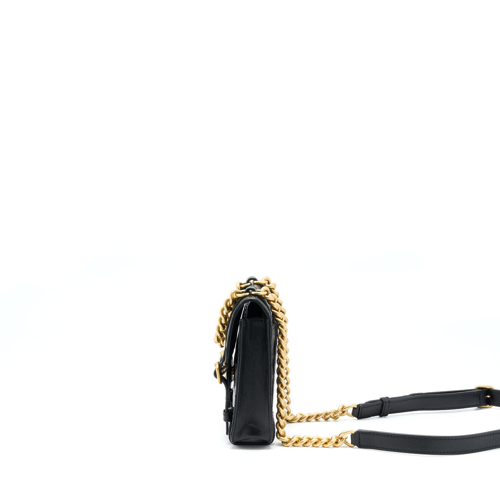Chanel Seasonal Messenger Mini Flap Bag Aged Calfskin