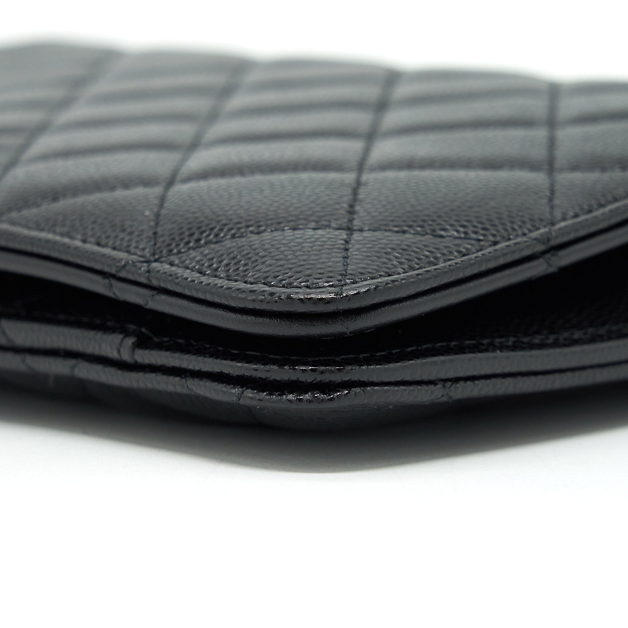 Chanel 22P 2 In 1 Wallet On Chain Caviar Black L