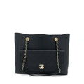 Chanel Tote Bag Lambskin Black L