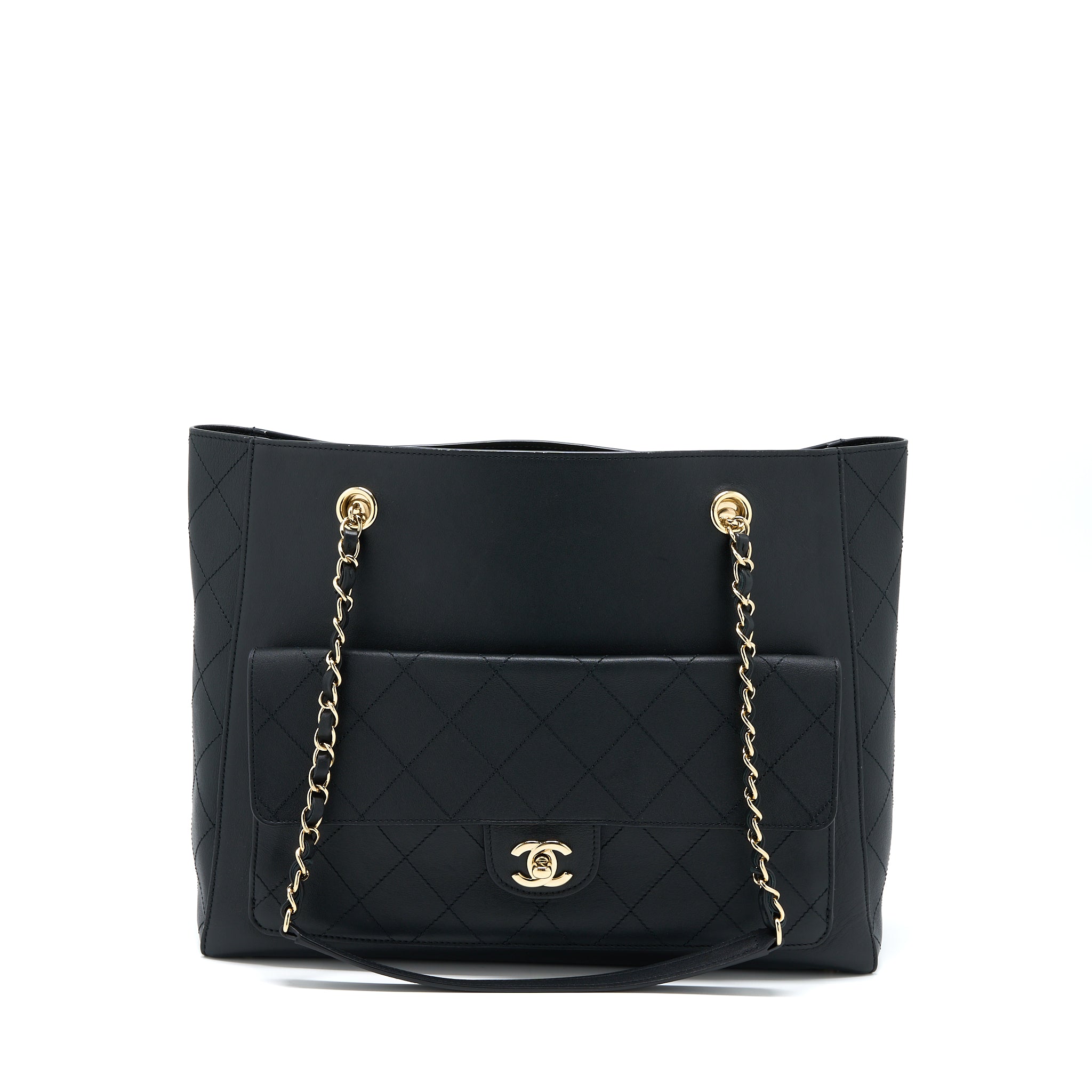 Chanel Tote Bag Lambskin Black L