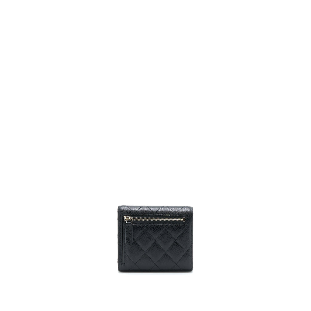 Chanel Classic Small Compact Wallet Caviar Black