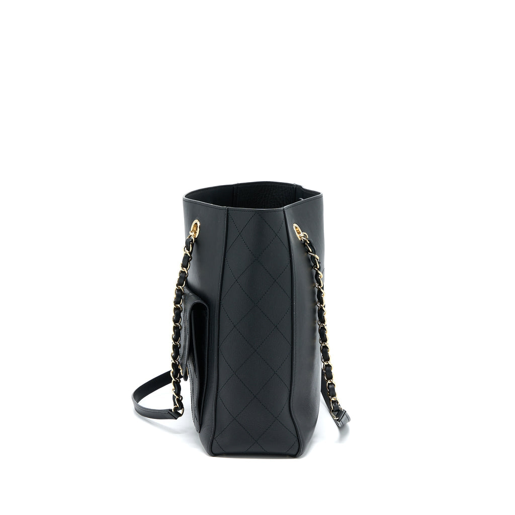 Chanel Tote Bag Lambskin Black L