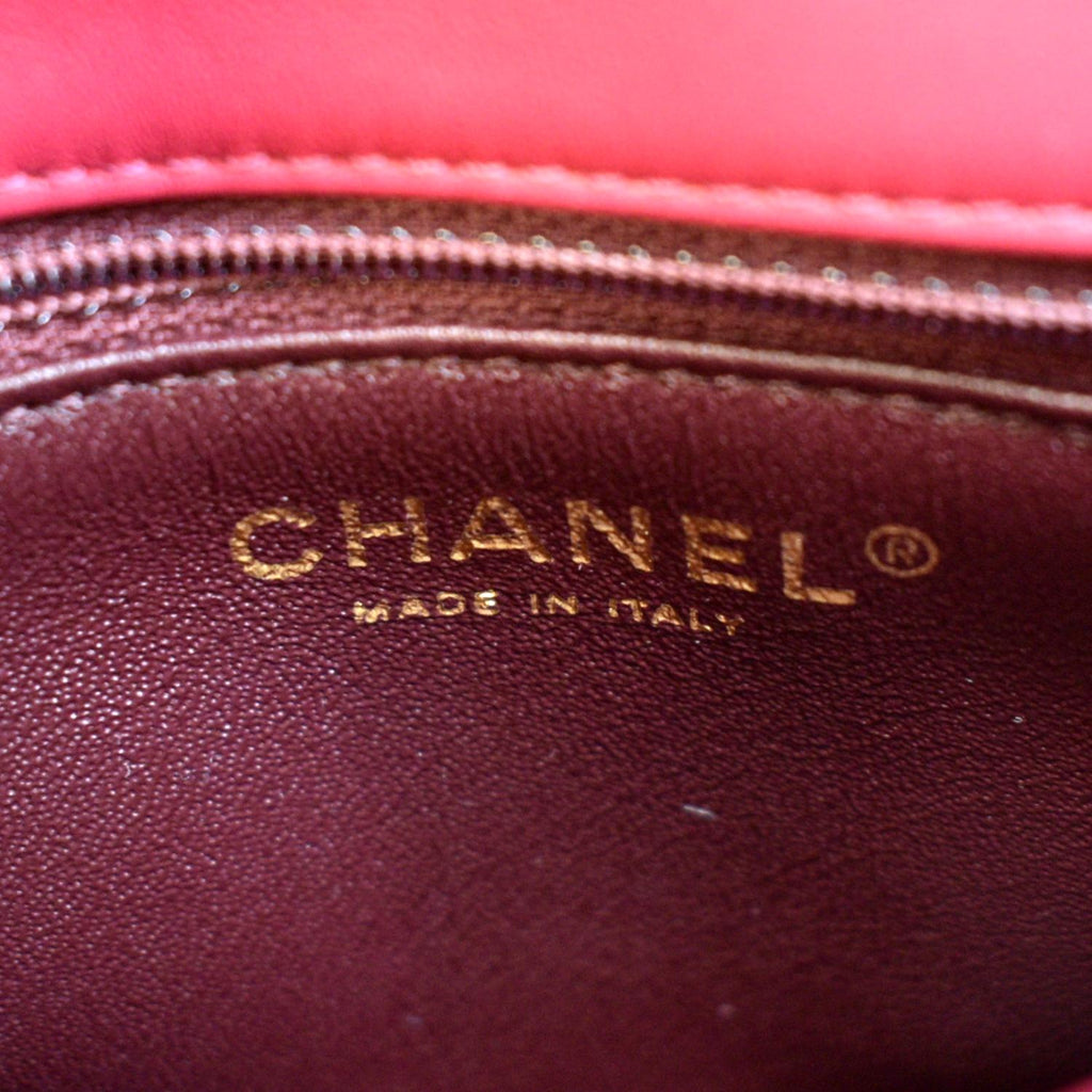 CHANEL Trendy CC Top Handle Flap Quilted Leather Shoulder Bag Pink