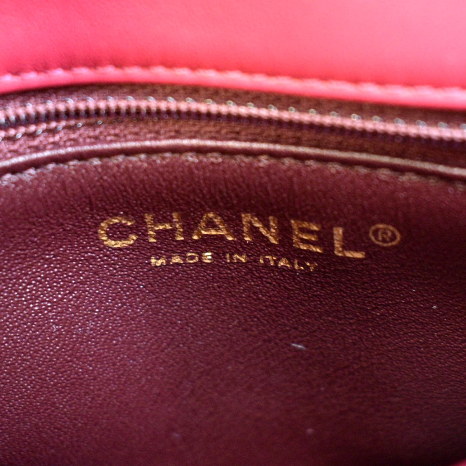 CHANEL Trendy CC Top Handle Flap Quilted Leather Shoulder Bag Pink