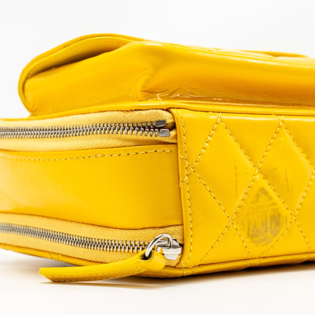 Chanel Pocket Box Camera Bag Patent Yellow