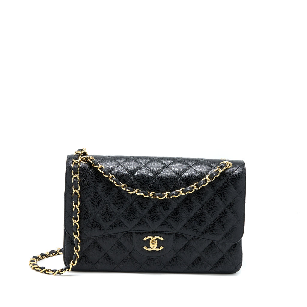Chanel Jumbo Classic Double Flap Bag Caviar Black