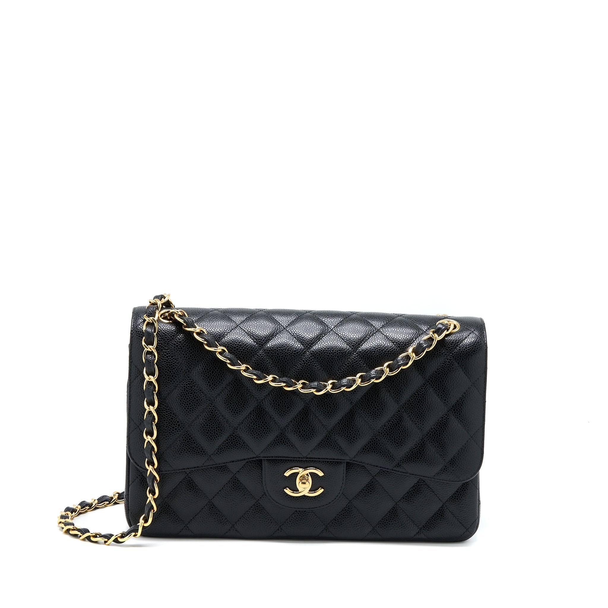 Chanel Jumbo Classic Double Flap Bag Caviar Black