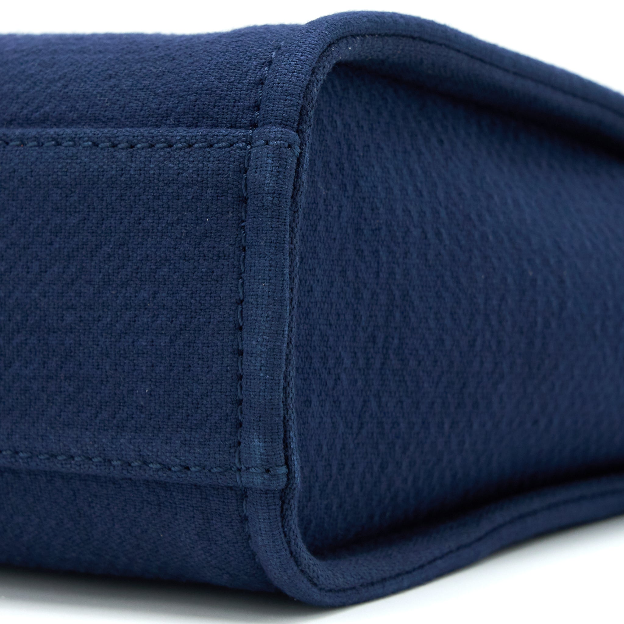 Chanel PM Deauville Tote Bag Canvas Navy  (Microchip)