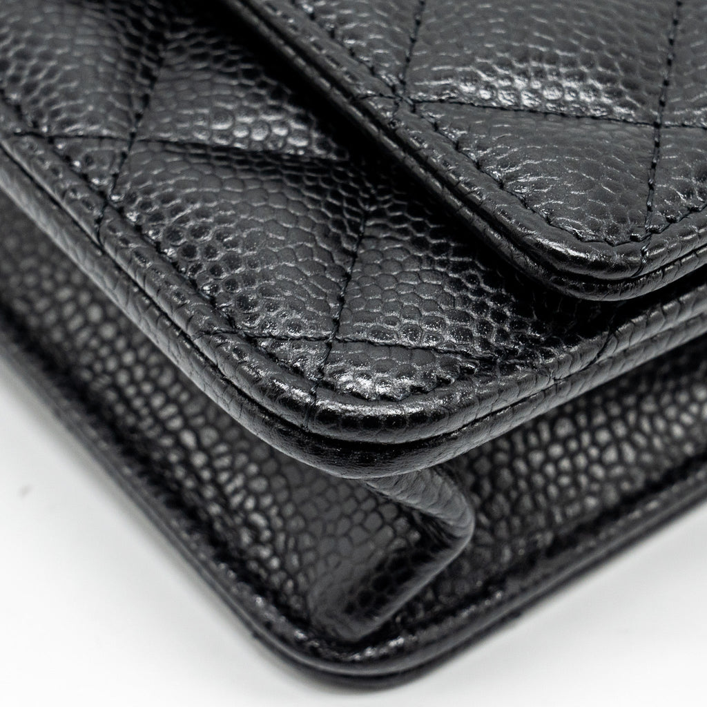 Chanel Classic Wallet on Chain Caviar black  (microchip)