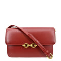 YVES SAINT LAURENT Le Maillon Smooth Leather Shoulder Bag Red
