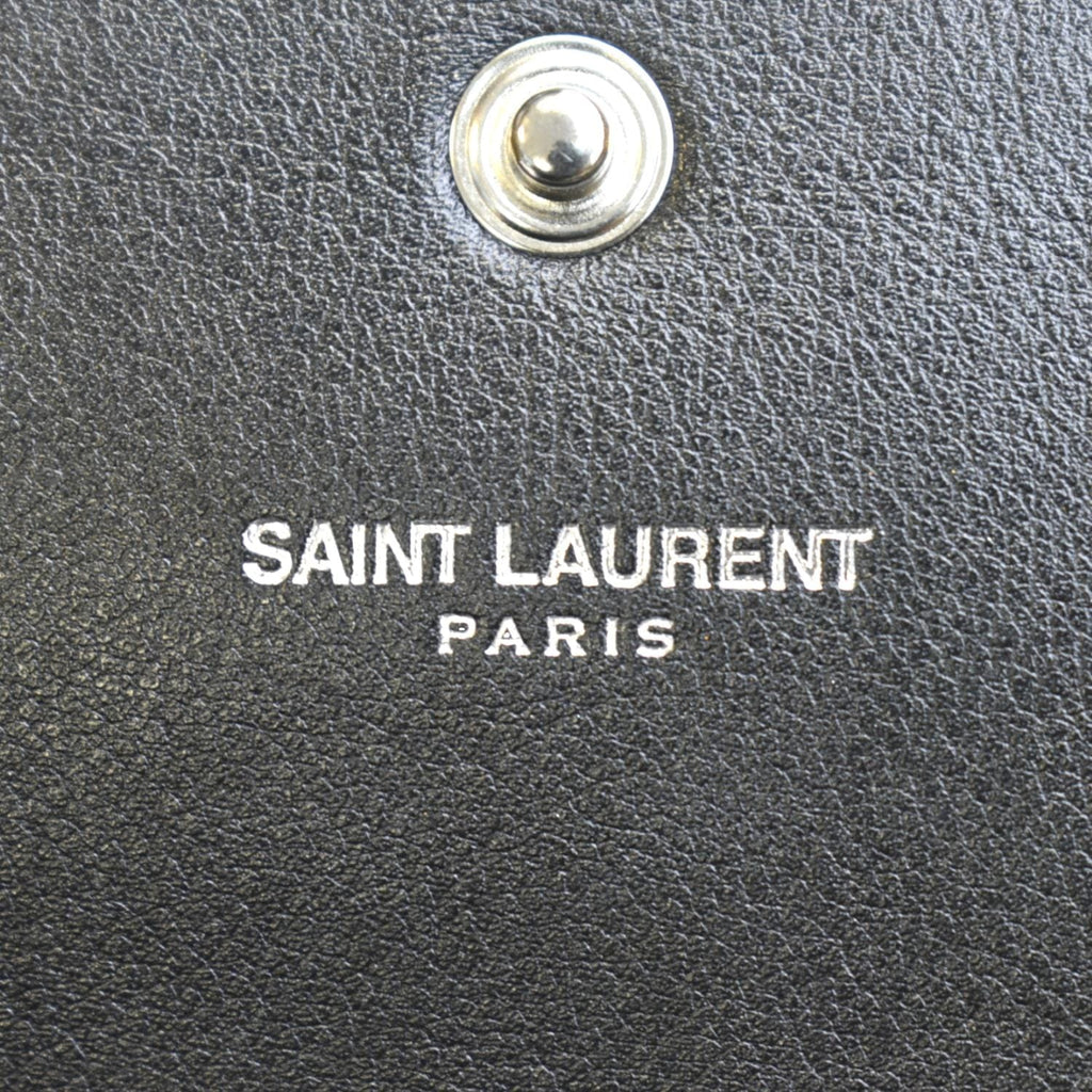 YVES SAINT LAURENT Kate Heart Studded Leather Shoulder Bag Black