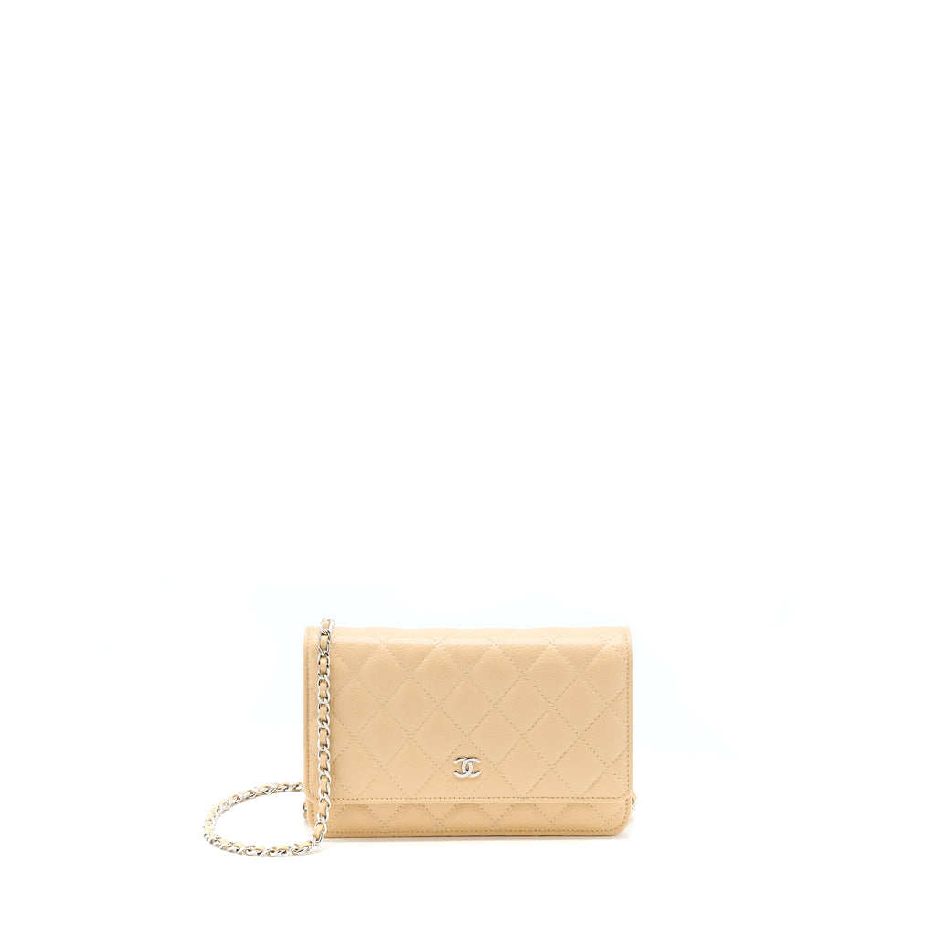 Chanel Classic Wallet On Chain Caviar Beige