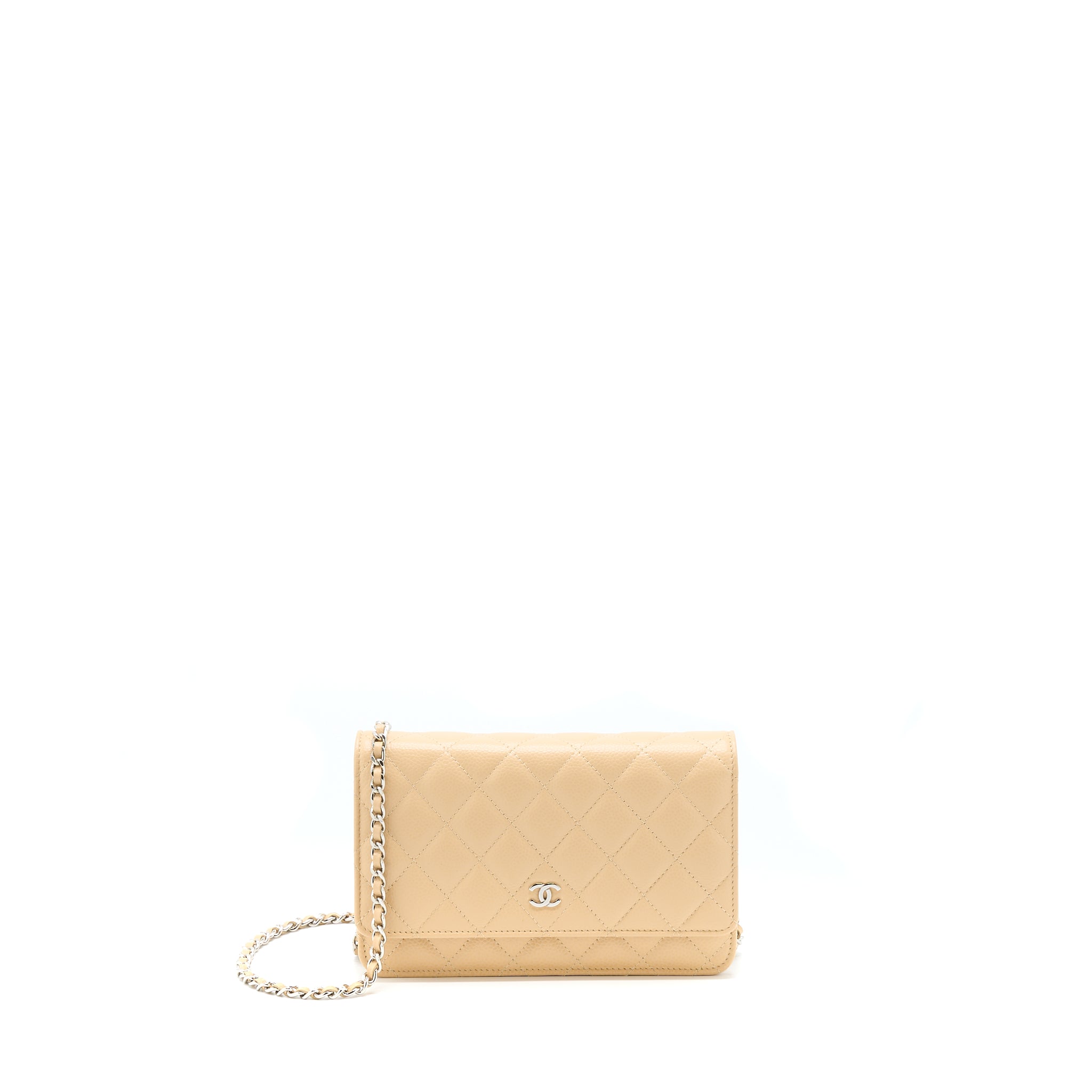 Chanel Classic Wallet On Chain Caviar Beige