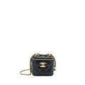 Chanel 21A Gold Crush Mini Vanity Case Calfskin Black