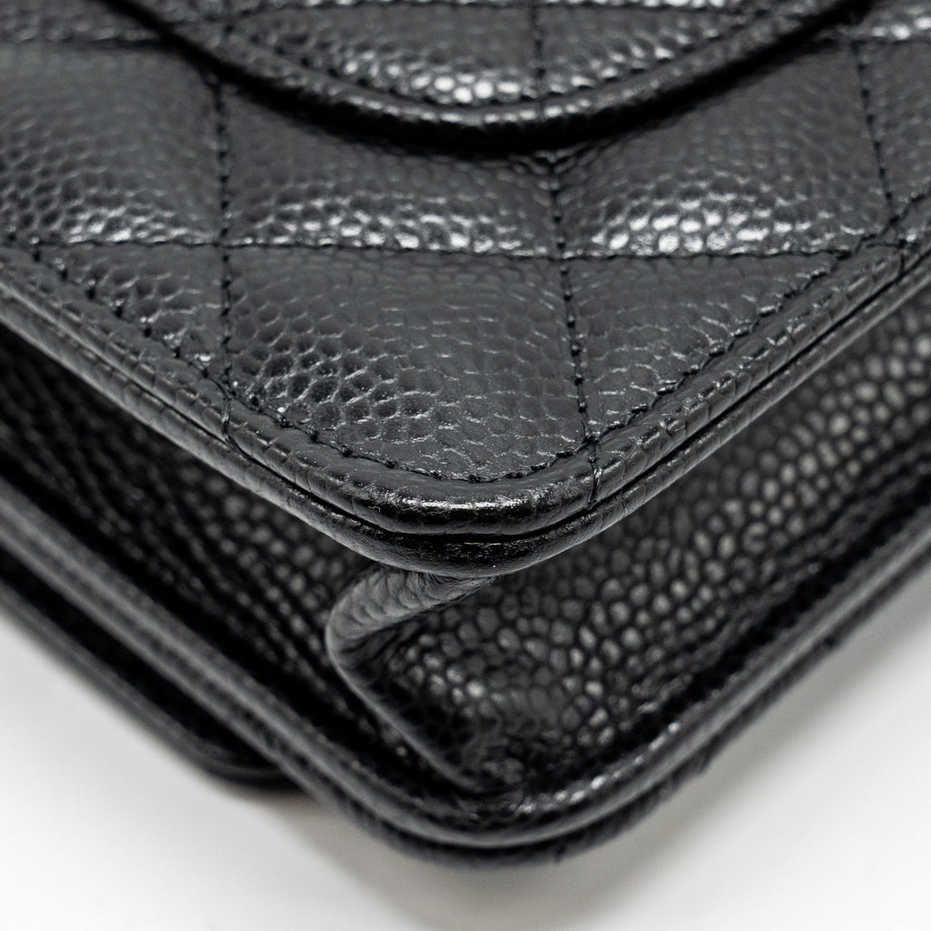 Chanel Classic Wallet on Chain Caviar black  (microchip)
