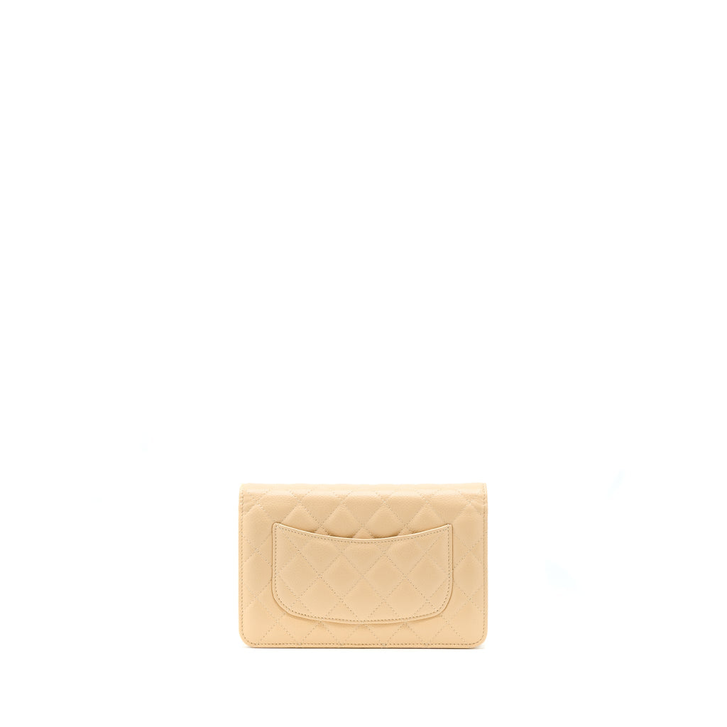 Chanel Classic Wallet On Chain Caviar Beige