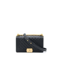 Chanel Medium Boy Bag Calfskin Black  (Microchip)