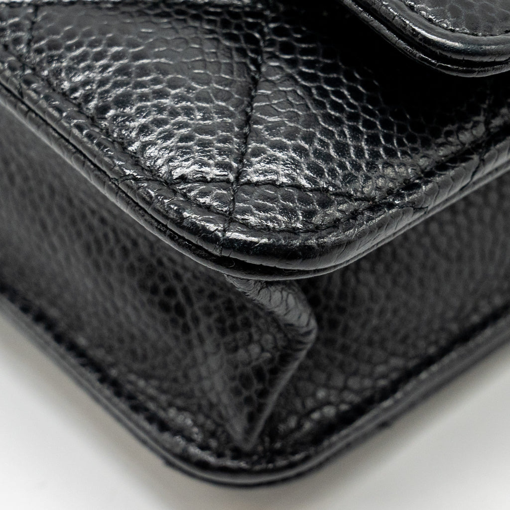 CHANEL Classic Wallet on Chain Caviar Black