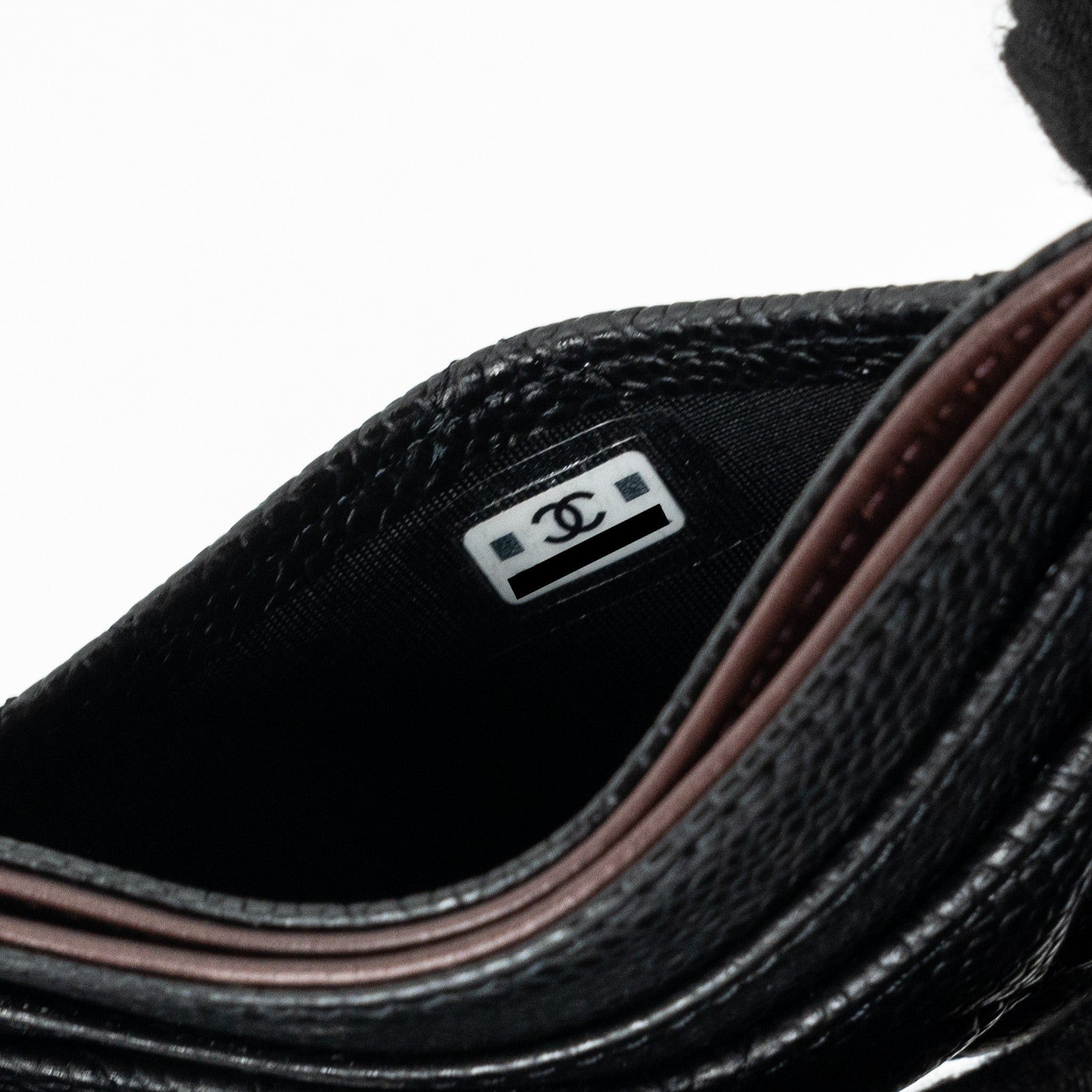 Chanel Classic Card Holder Caviar Black ( Microchip)