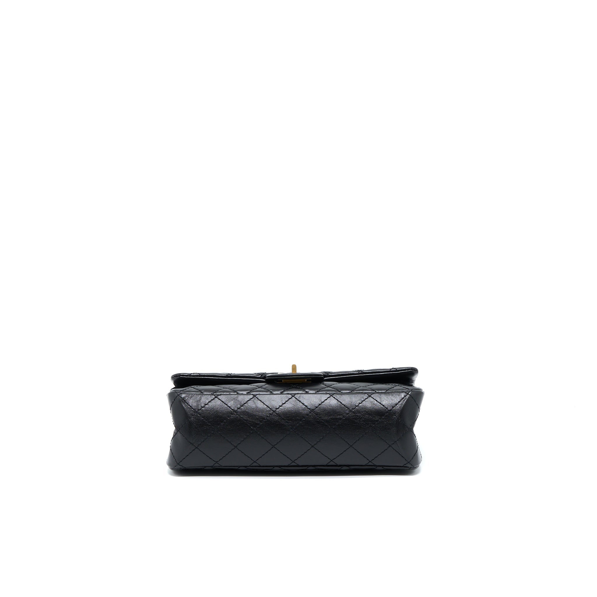 Chanel Small 2.55 Reissue Flap Bag Aged Calfskin Black Brushed