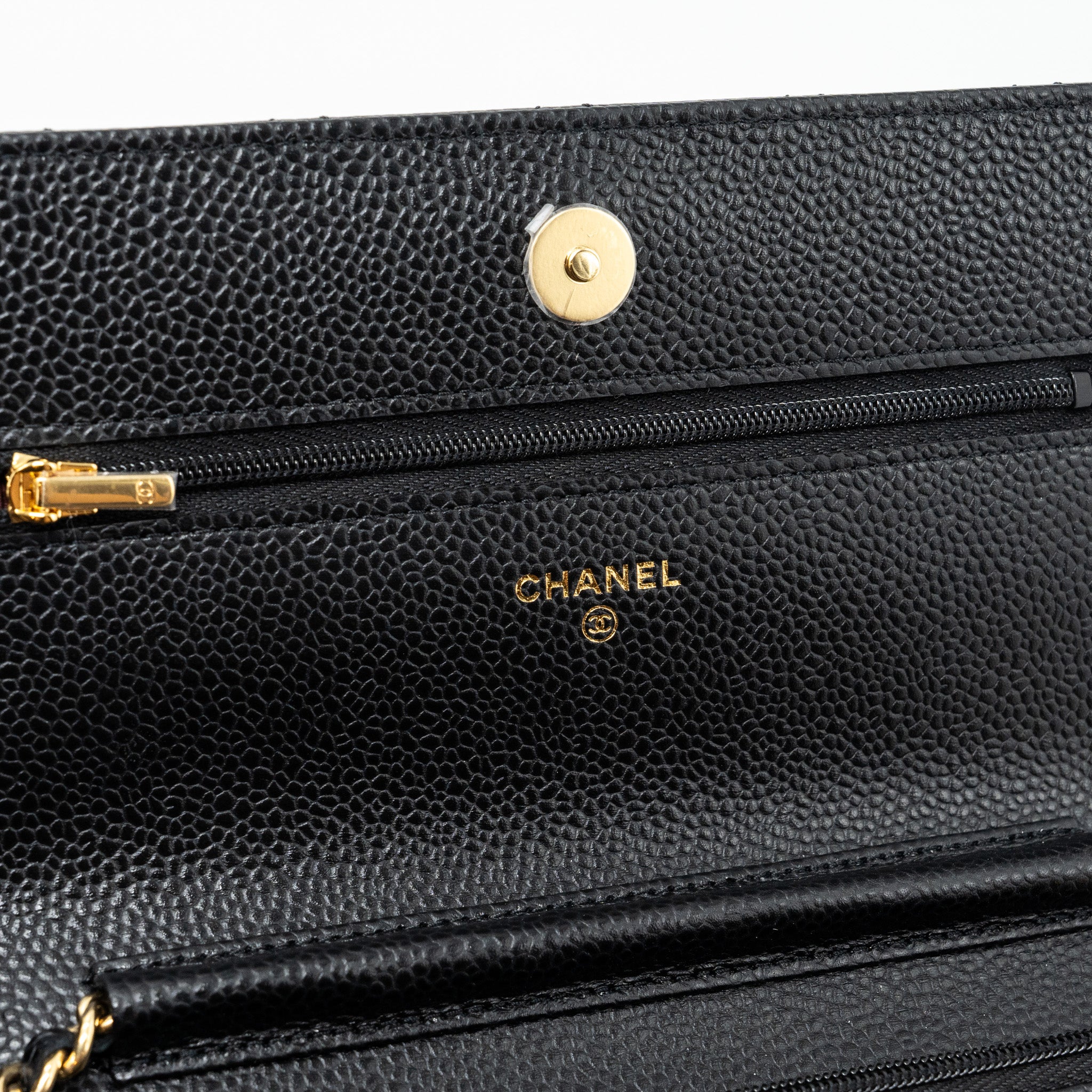 Chanel Classic Wallet On Chain Caviar Black  (microchip)