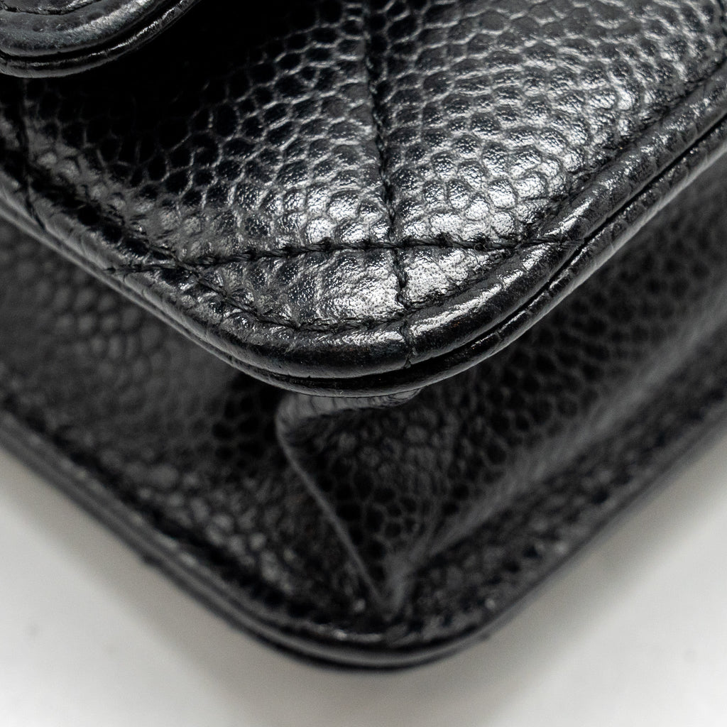 CHANEL Classic Wallet on Chain Caviar Black