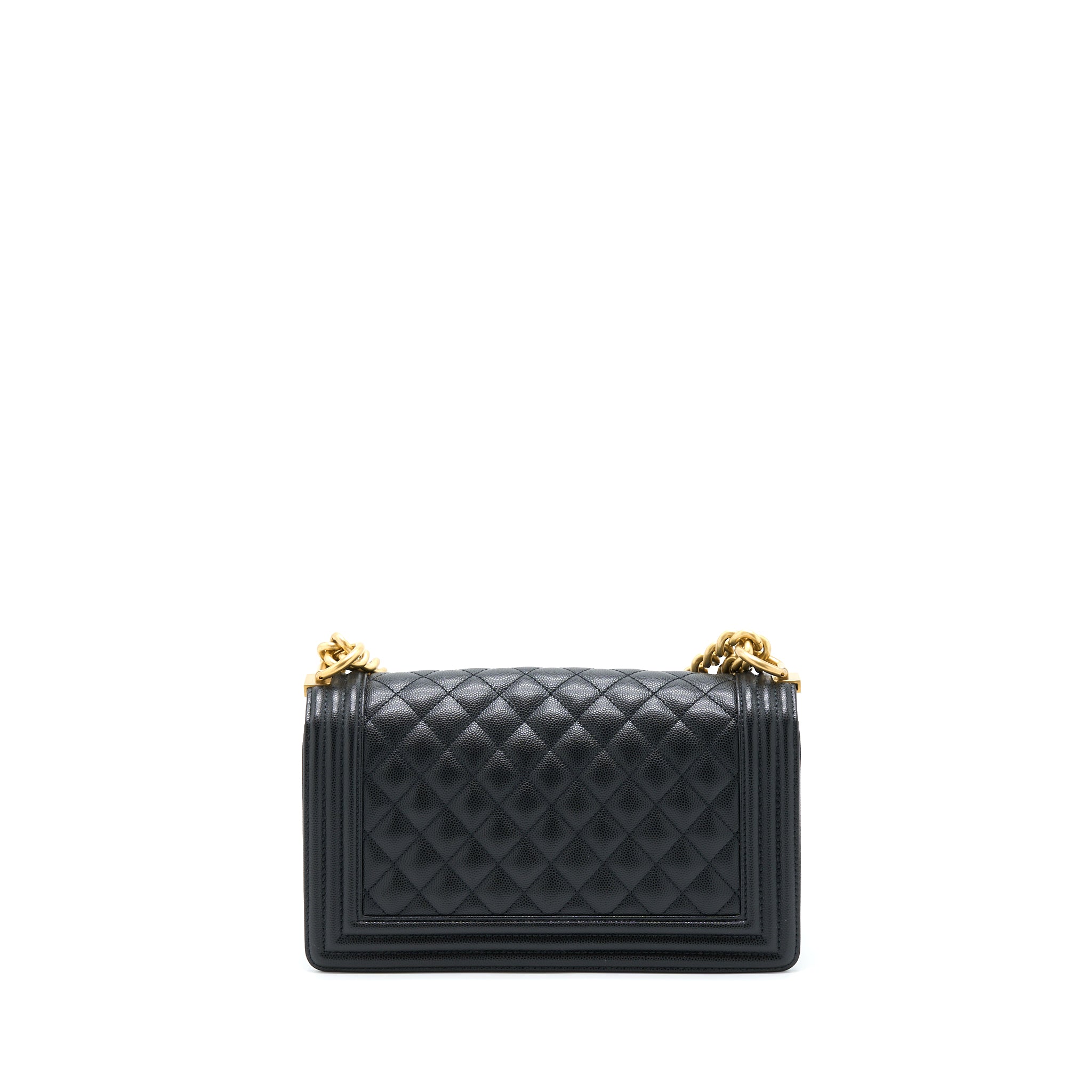 Chanel Medium Boy Bag Caviar Black Brushed