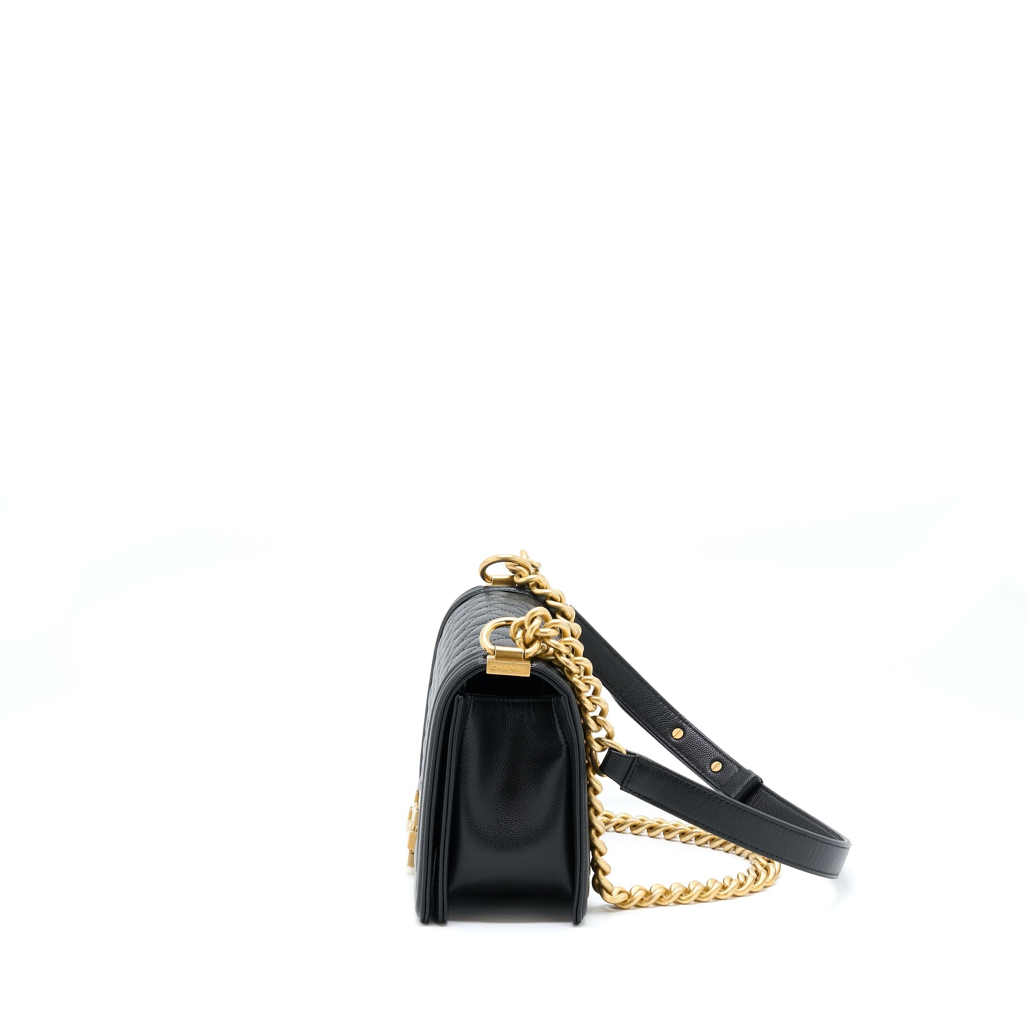 Chanel Medium Boy Bag Caviar Black Brushed