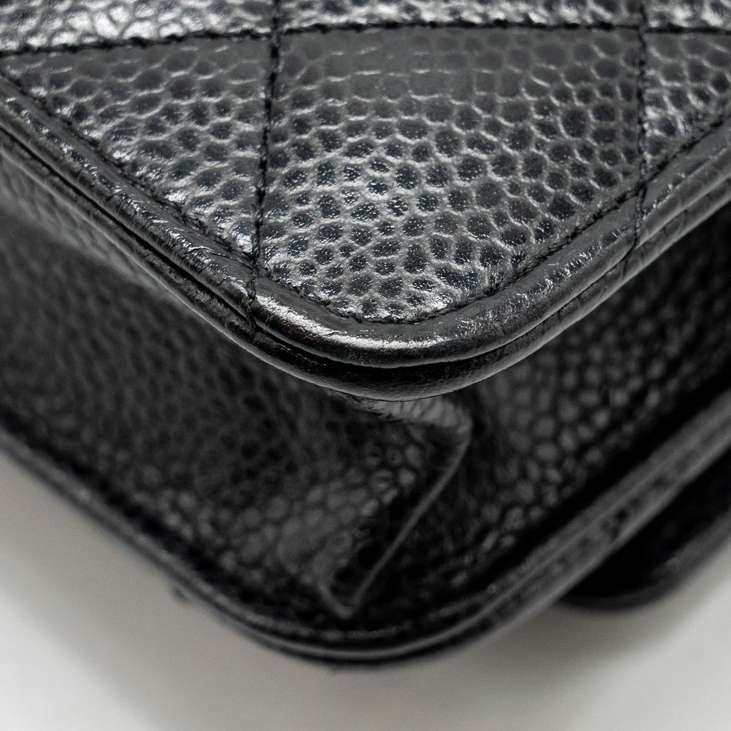 CHANEL Classic Wallet on Chain Caviar Black