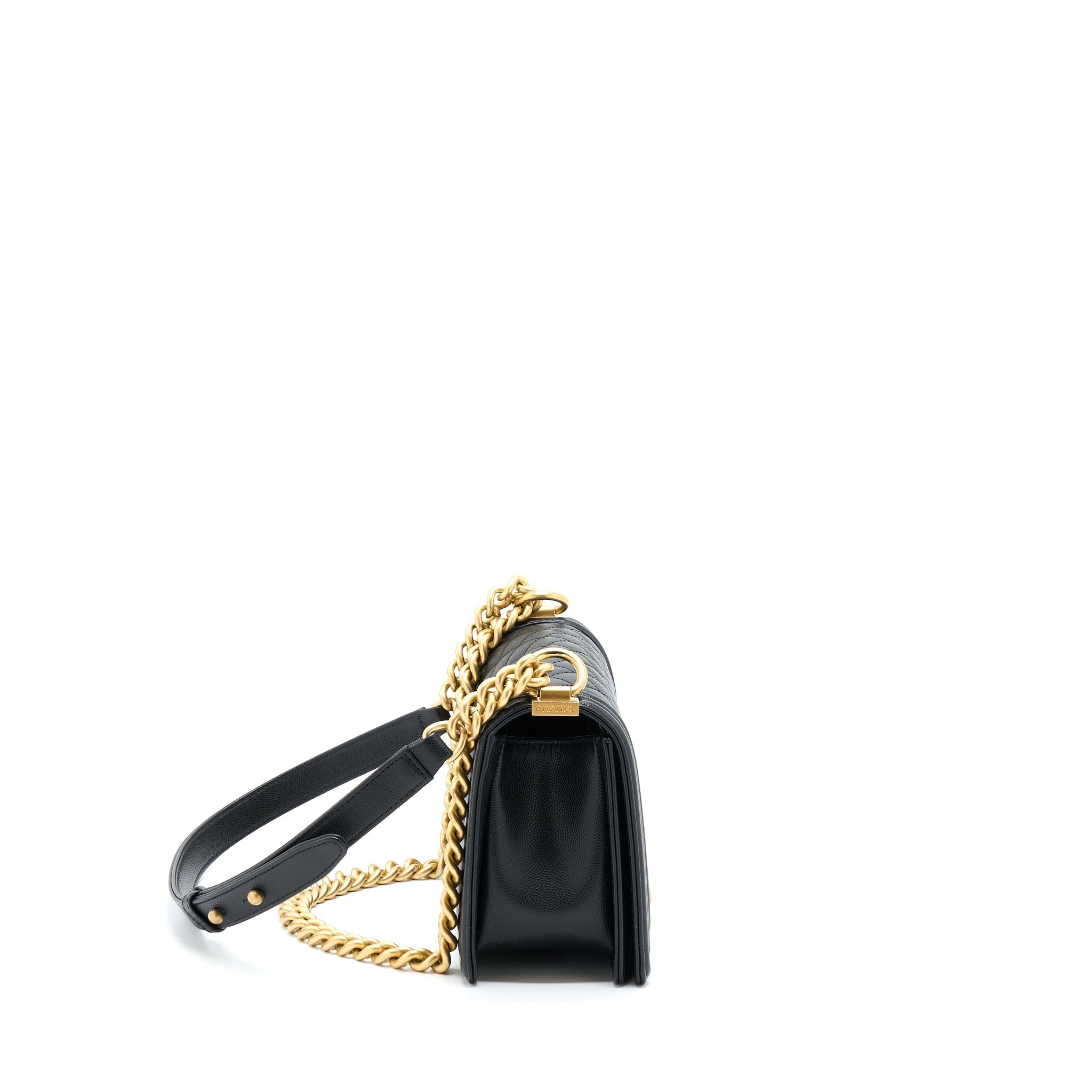 Chanel Medium Boy Bag Caviar Black Brushed