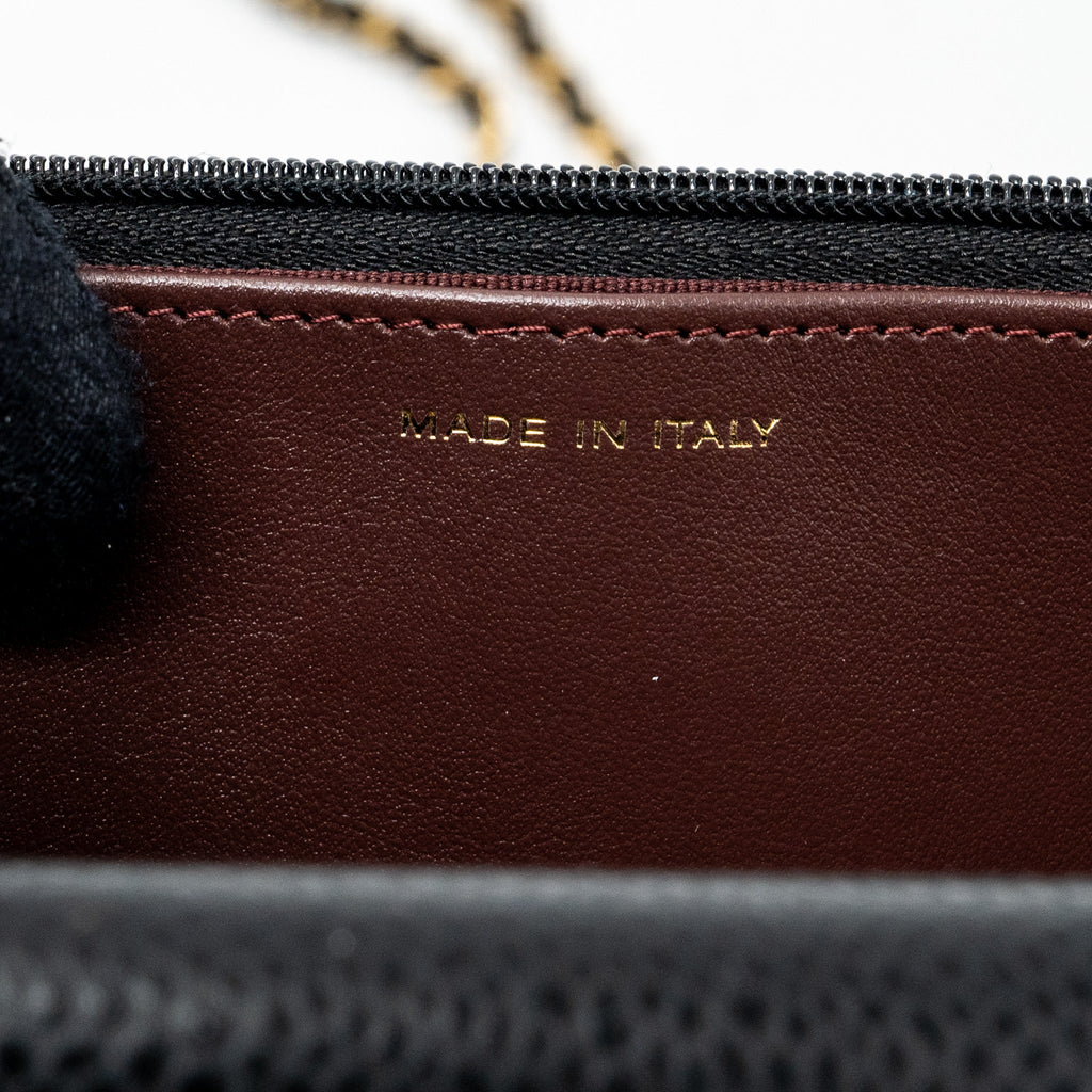 Chanel Classic Wallet On Chain Caviar Black  (microchip)