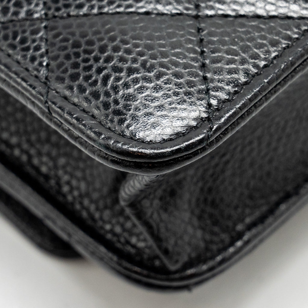 CHANEL Classic Wallet on Chain Caviar Black