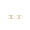 Chanel Classic CC Logo Earrings Large Model Gold Tone