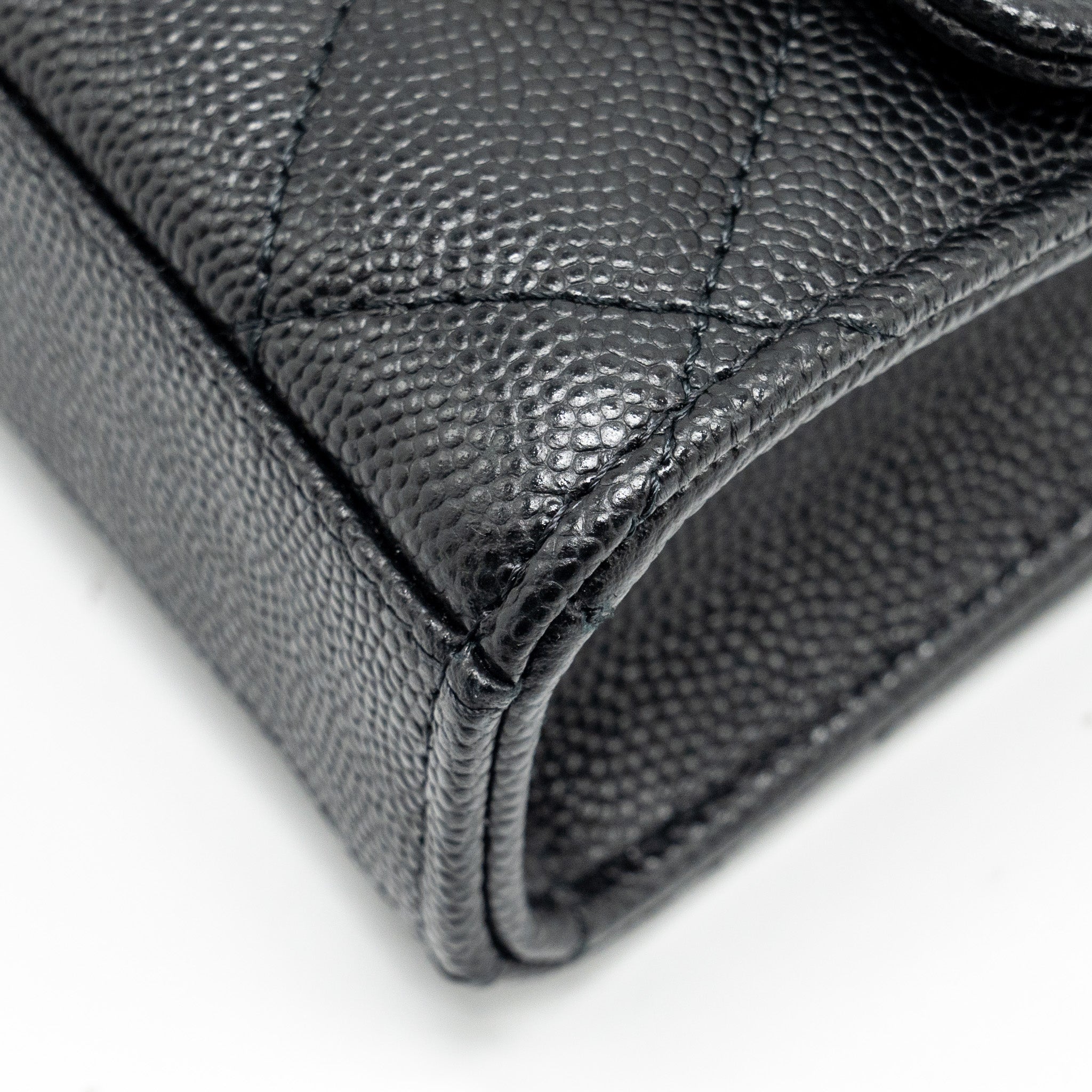 Chanel Mini Top Handle Flap Bag Caviar Black L (Microchip)
