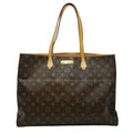 LOUIS VUITTON Wilshire GM Monogram Canvas Tote Shoulder Bag Brown
